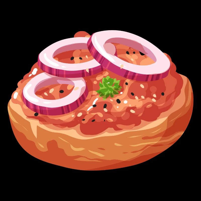 Bande dessinée Mettbrötchen Mett Hack Brötchen Zwiebeln