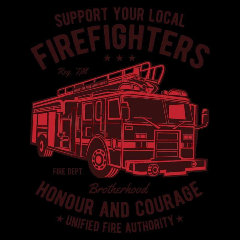 Les pompiers de camion honneur et le courage