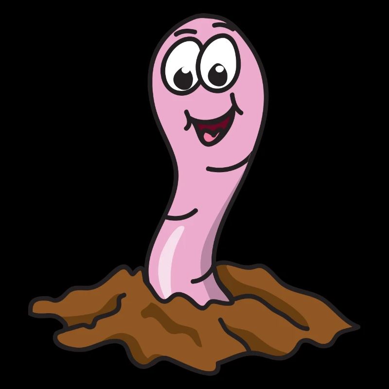 Drôle mignon cool ver de terre