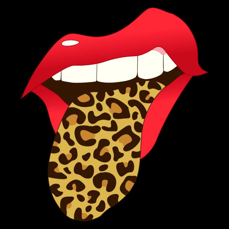 Rote Comic Lippen Leo