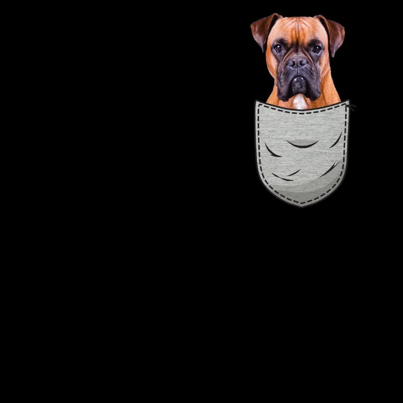 Deutscher Boxer Brust-Tasche Pocket Hundebesitzer