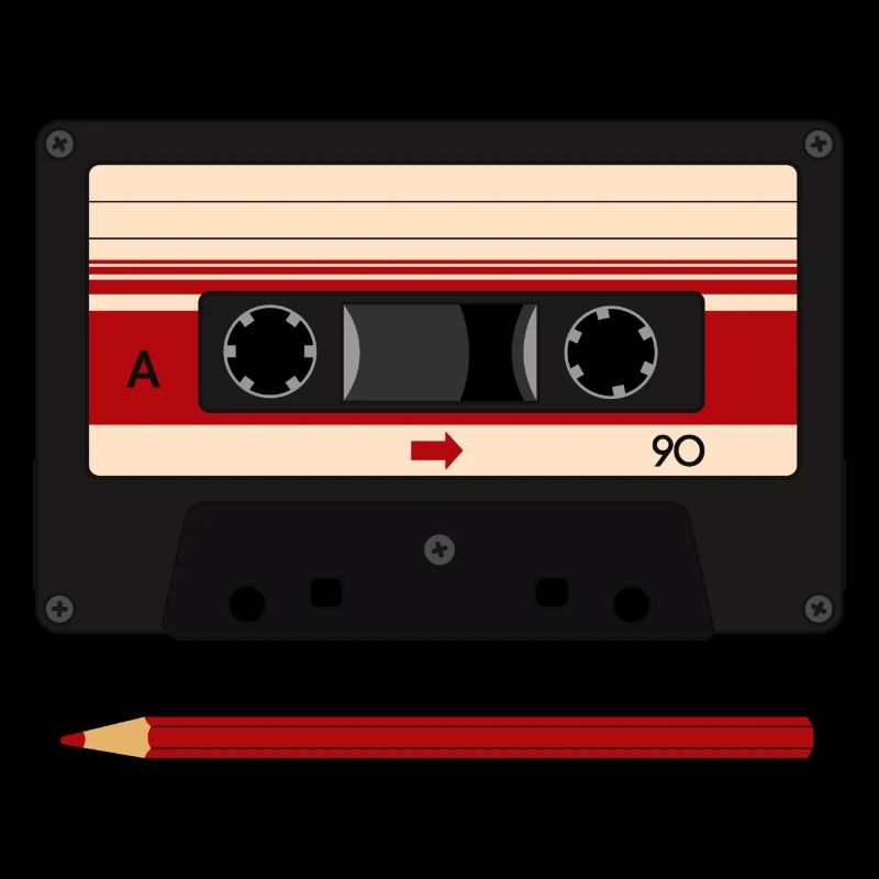 Kasette mit Bleistift