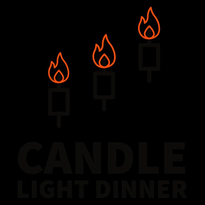 Candle light dinner of a trader