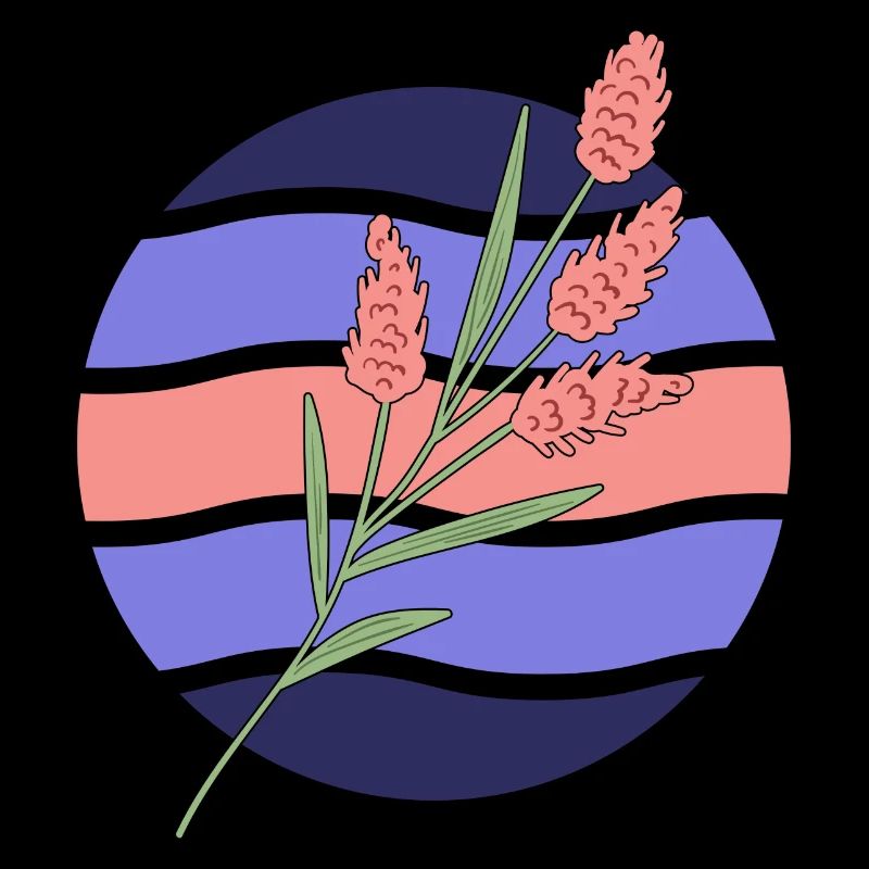 Minimal Flower Waves Pattern Vacances Vacances Été