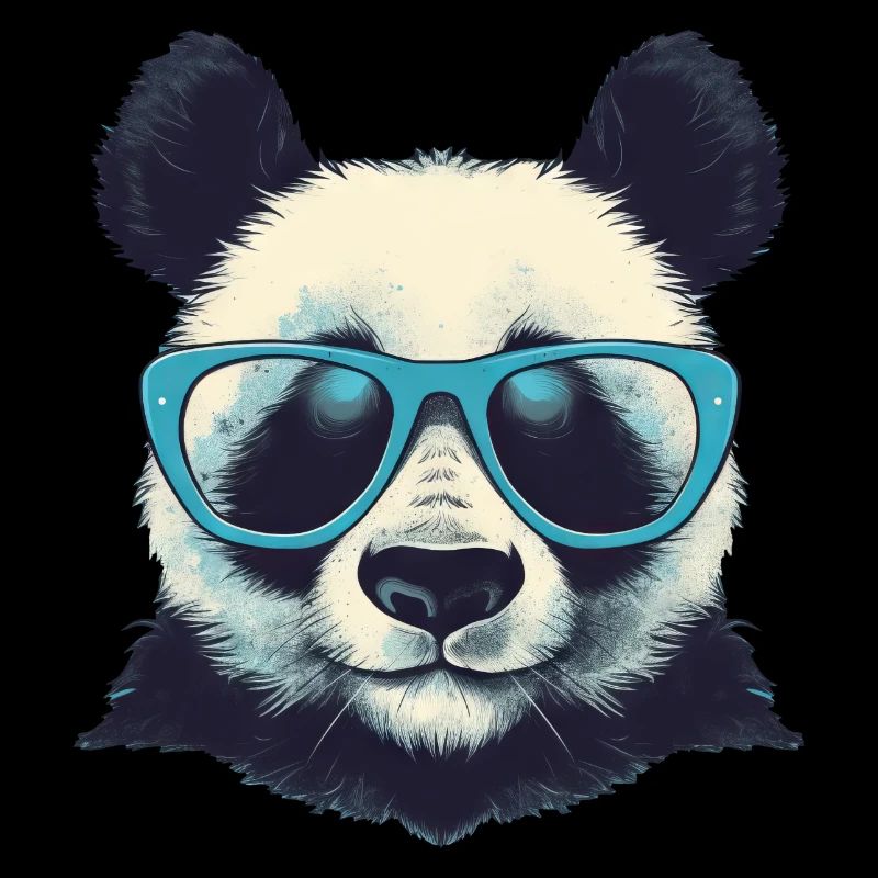 Panda cool avec des lunettes de soleil