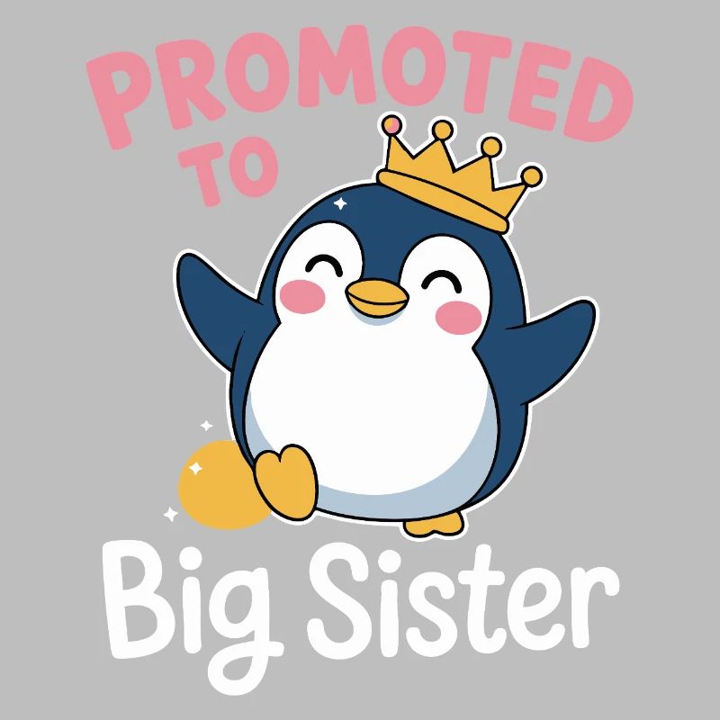 Zur großen Schwester befördert – Pinguin Design
