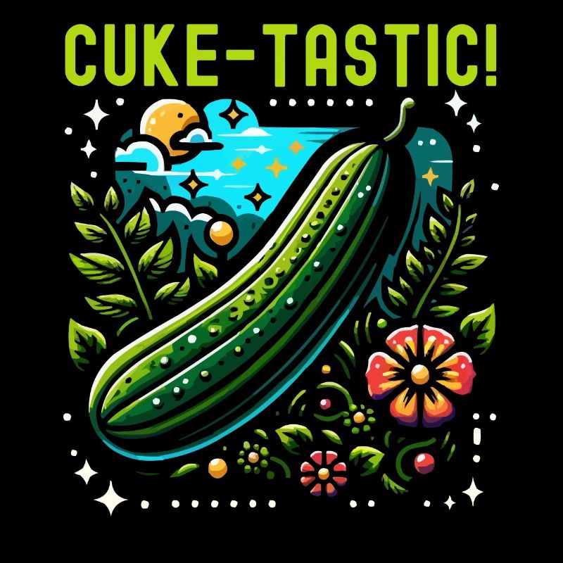 Funny cucumber vegan vegetable lover vegetarian