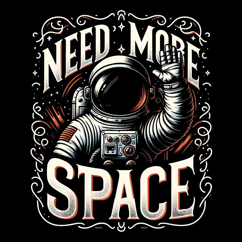 J'ai besoin de plus d'espace et de vagues d'astronautes