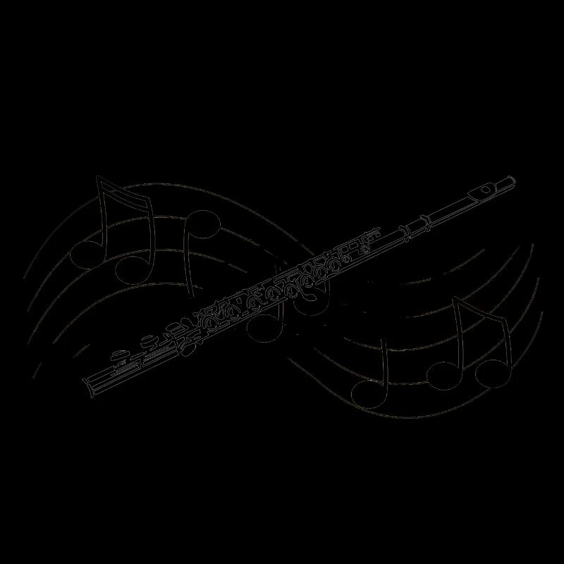 Flute notes and black music score