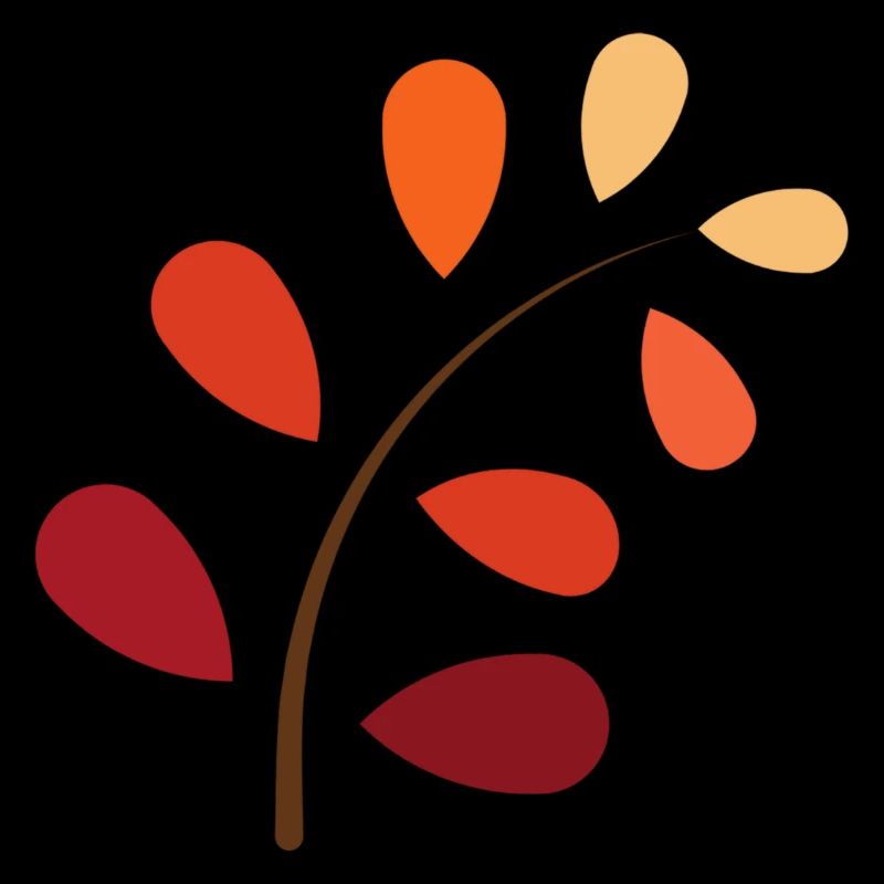 Herbstzweig mit Farbverlauf – Natürlich schön