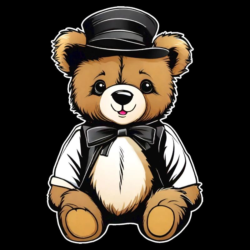 Niedlicher Teddybär mit Hut