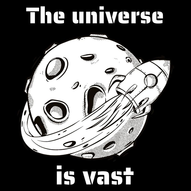 The Universe Is Vast Retro Outer Space Designs