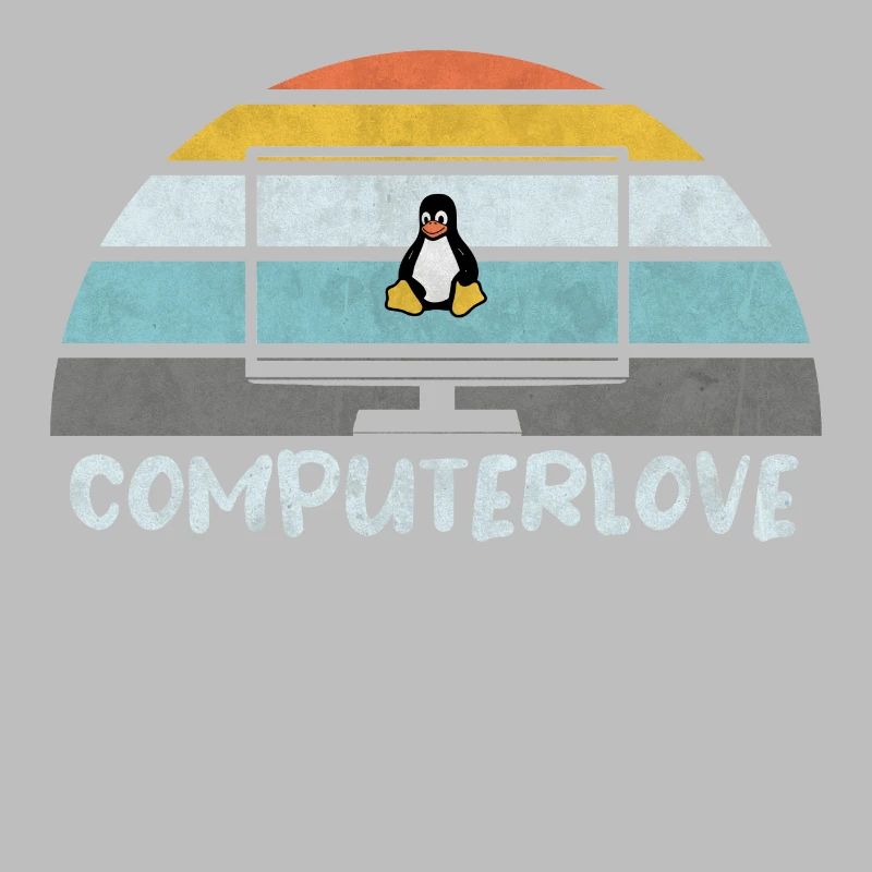 LINUX PENGUIN PROGRAMMER TUX PC COMPUTERLOVE