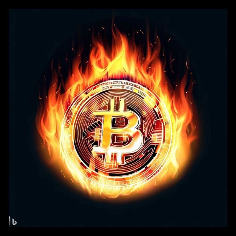 brennender Bitcoin