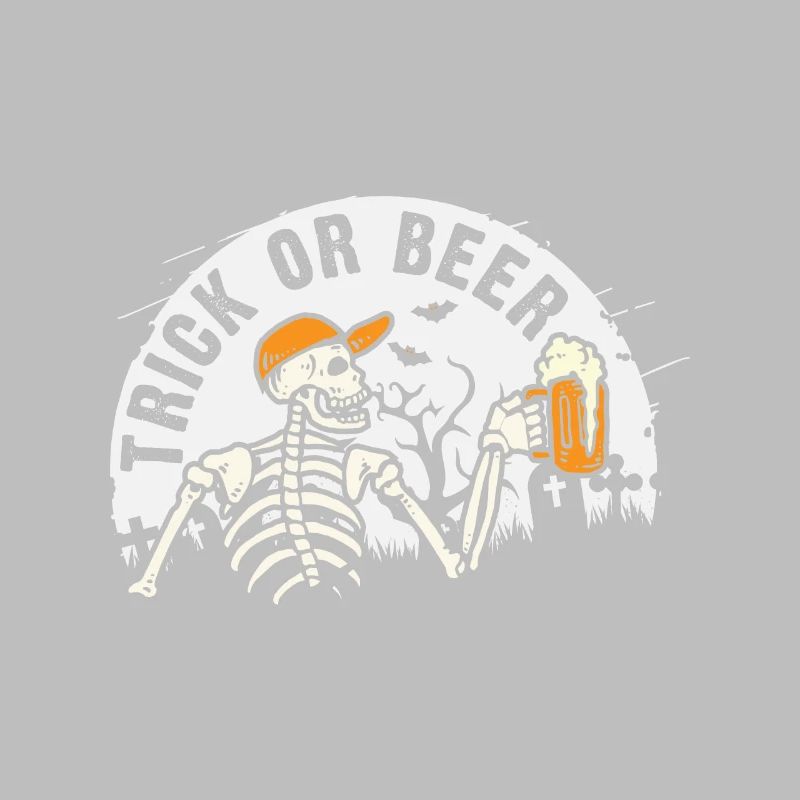 Süßes oder Bier Halloween skelett witzig