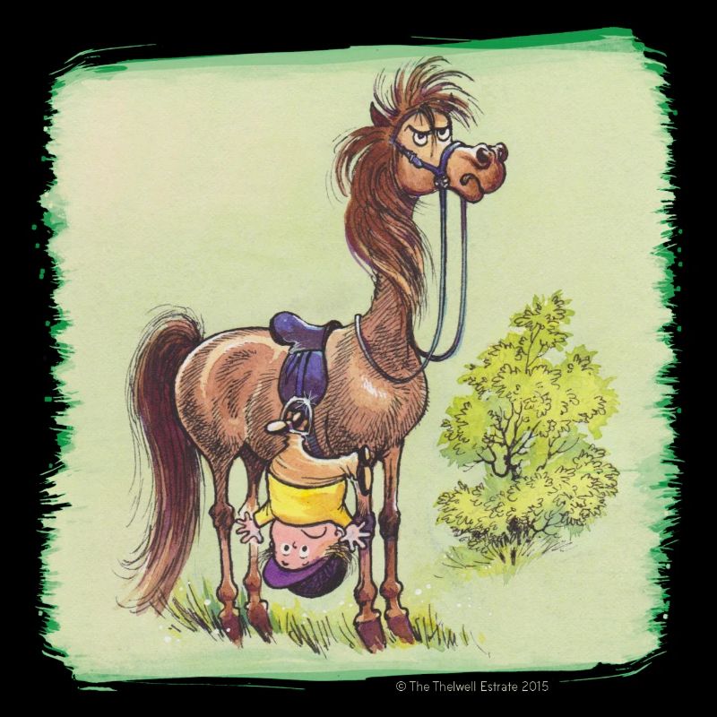 Thelwell - Rider is falling down