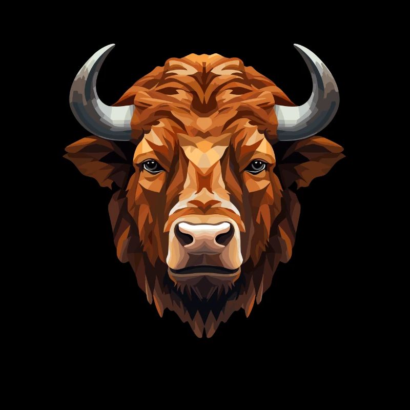 Bison Tierkunst Wildnis für einen Bison-Fan oder