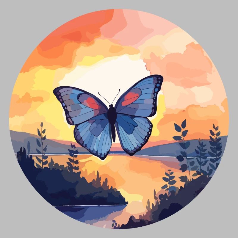 Morpho Papillon Bleu
