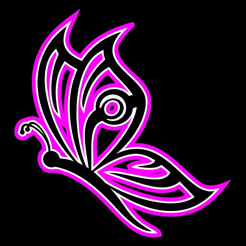 papillon rose