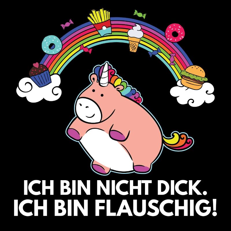 Einhorn-Ich bin nicht dick-Geschenk