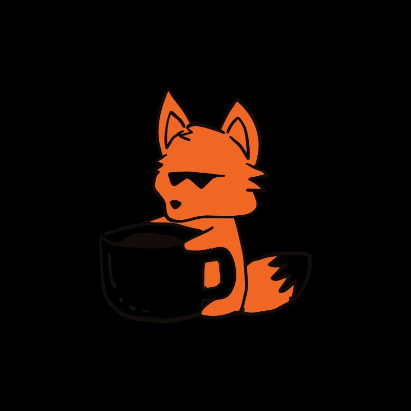 Coffee fox drinking tired tomorrow