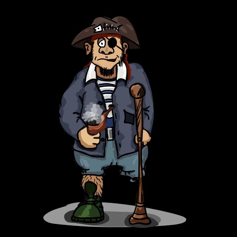 Pirate avec une jambe de bois idée cadeau eyepatch