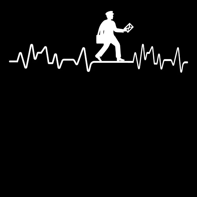 Heartbeat Postbote T-Shirt Postfach Briefe Postamt
