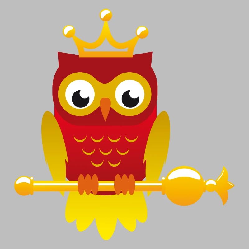 King owl with scepter