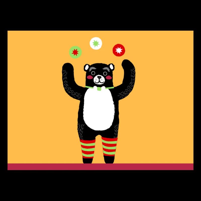 Lustiges Teddy-Bärchen gelb schwarz