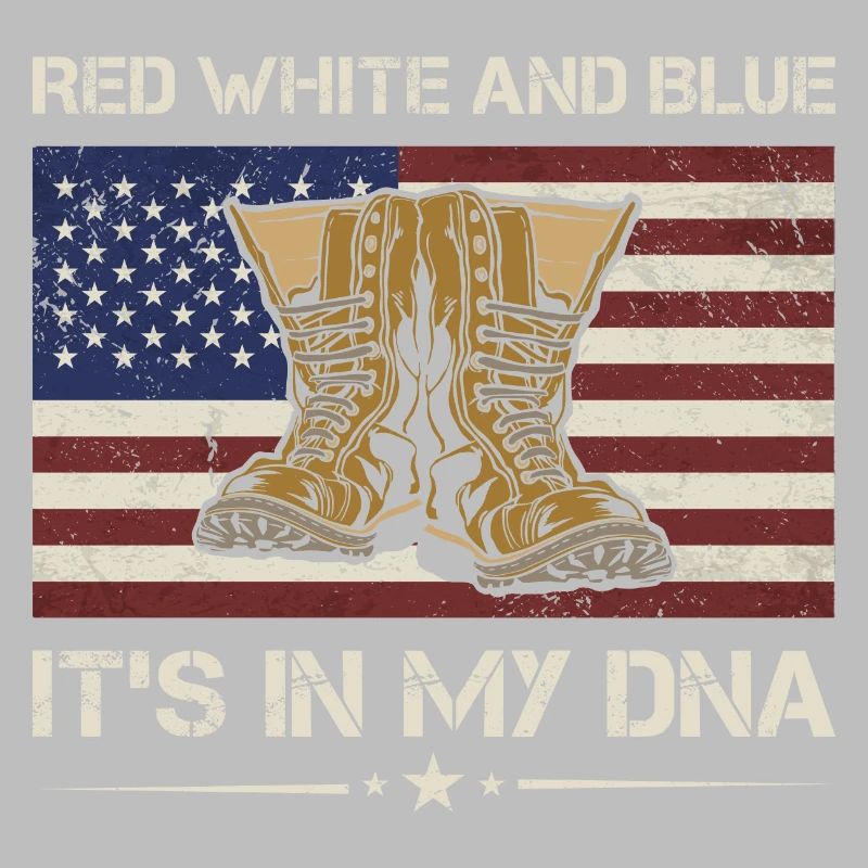 Rouge Blanc et Bleu C’est dans mon ADN Vétéran de l’armée