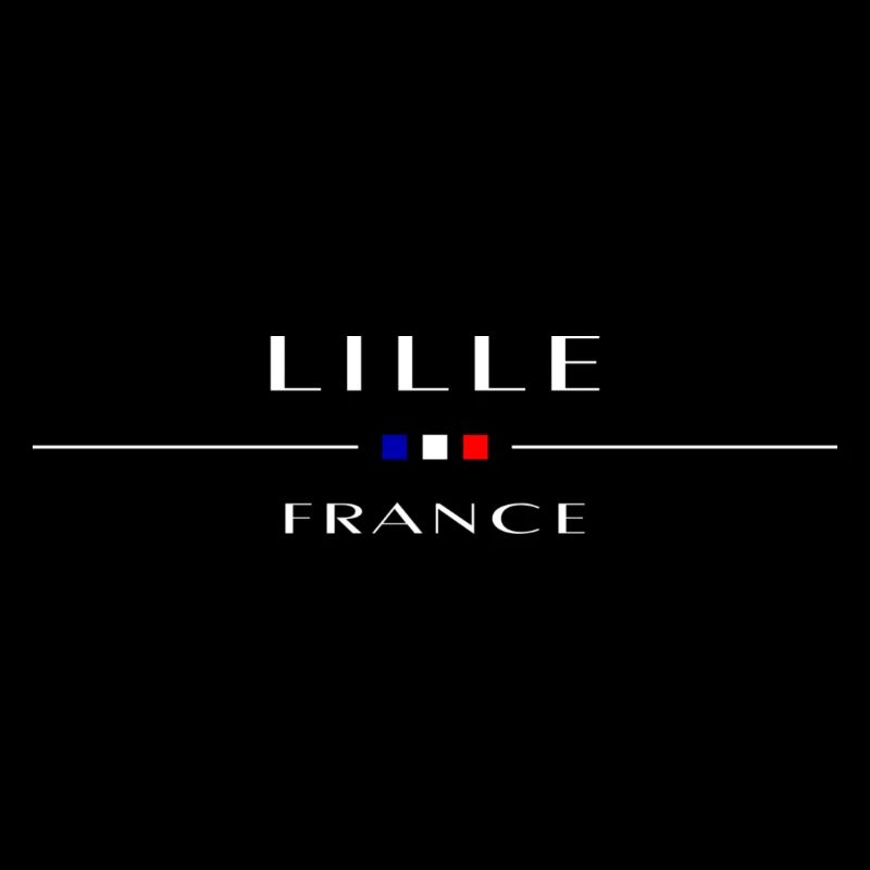 Lille, blanc, avec drapeau français