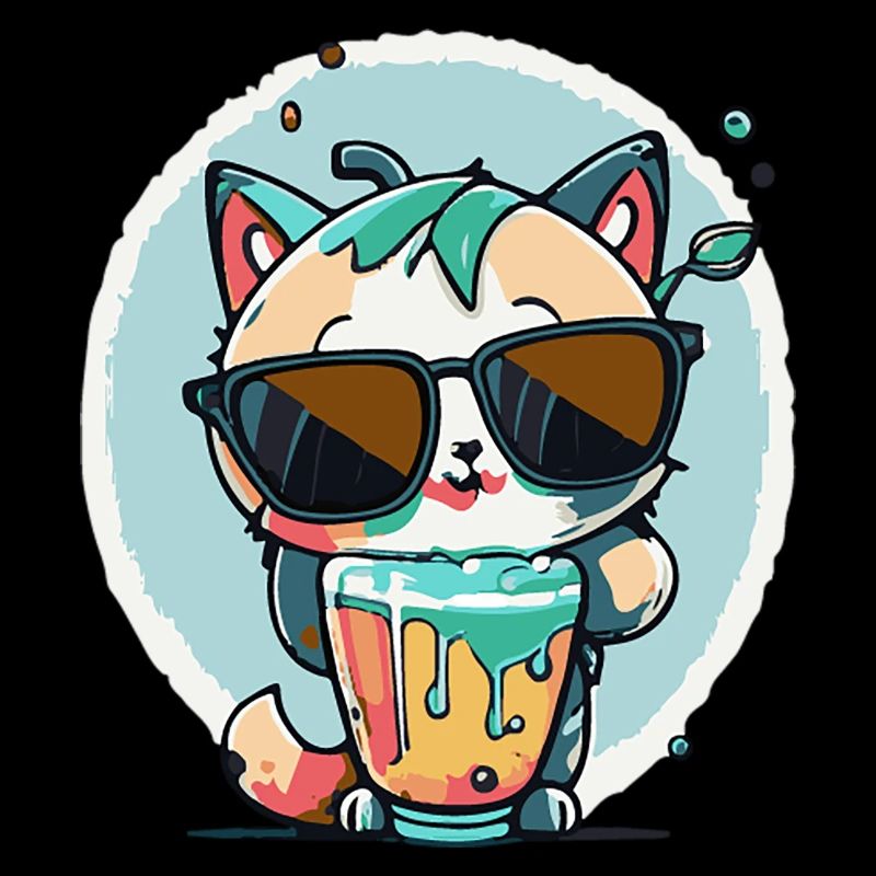 coole Katze mit Sonnenbrille