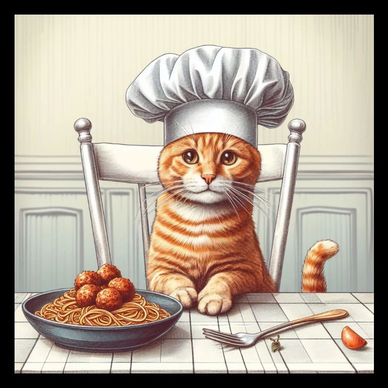 Chat cuisinier