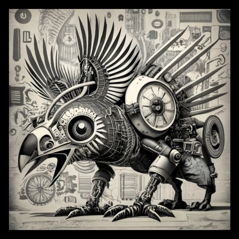 phoenix style cyborg steampunk cyberpunk