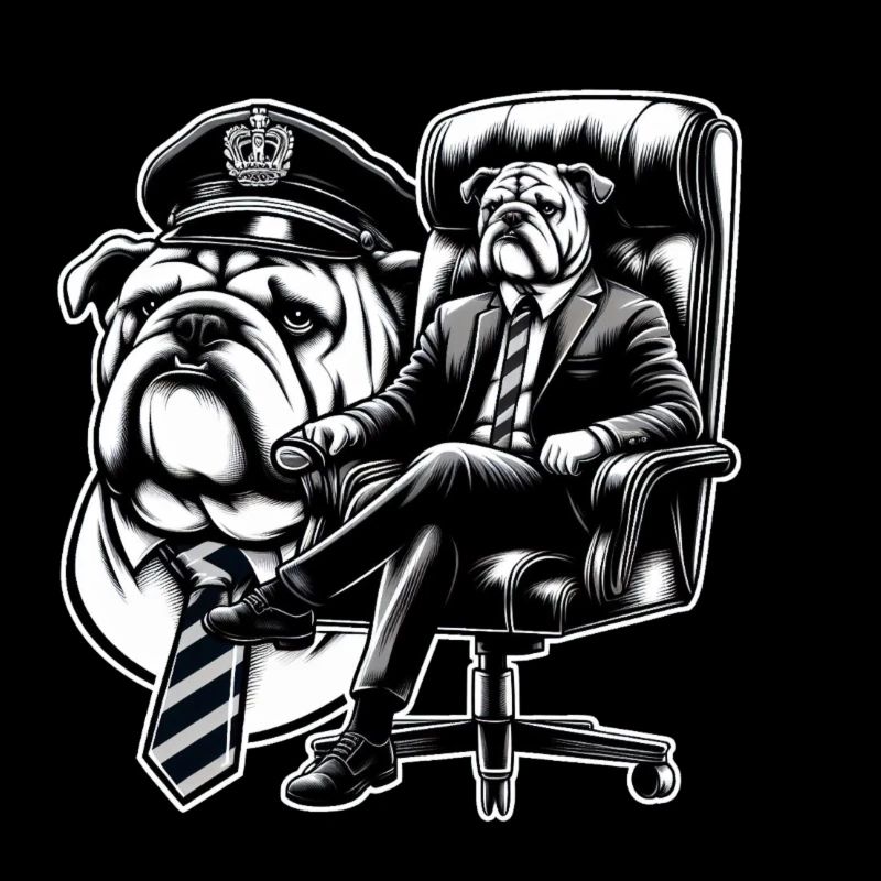 Bulldogge als Chef