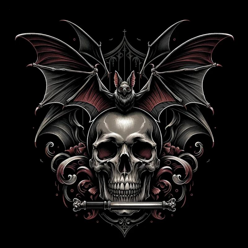 Cathedral Night: Skull and Bat
