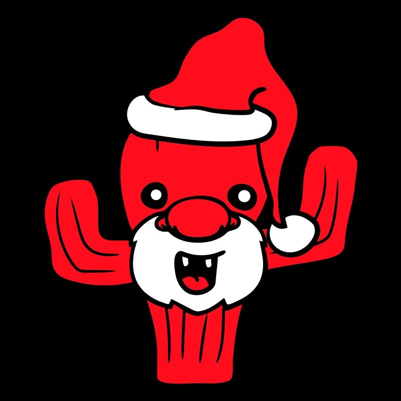 Cactus Père Noël Face Cactus de Noël