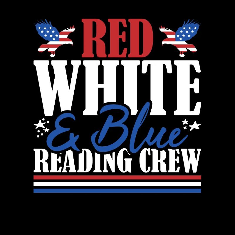 Veteran US Flag Red White & Blue Reading Crew