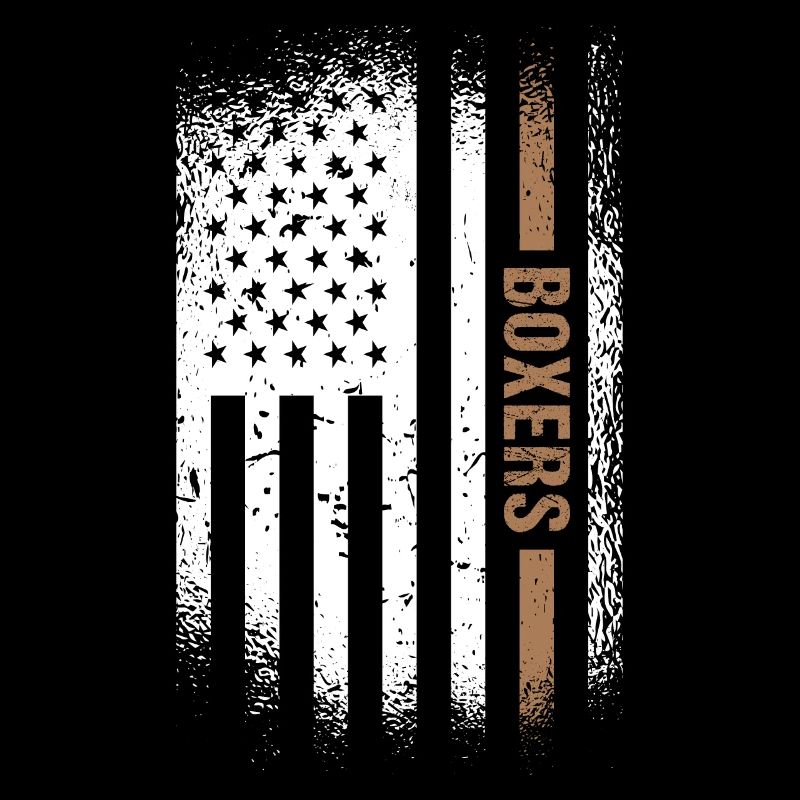 Boxer Us Flag