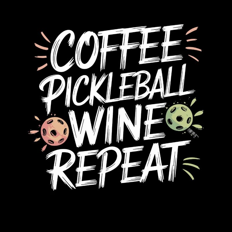 Coffee Pickleball Wine Repeat | Fun Lifestyle