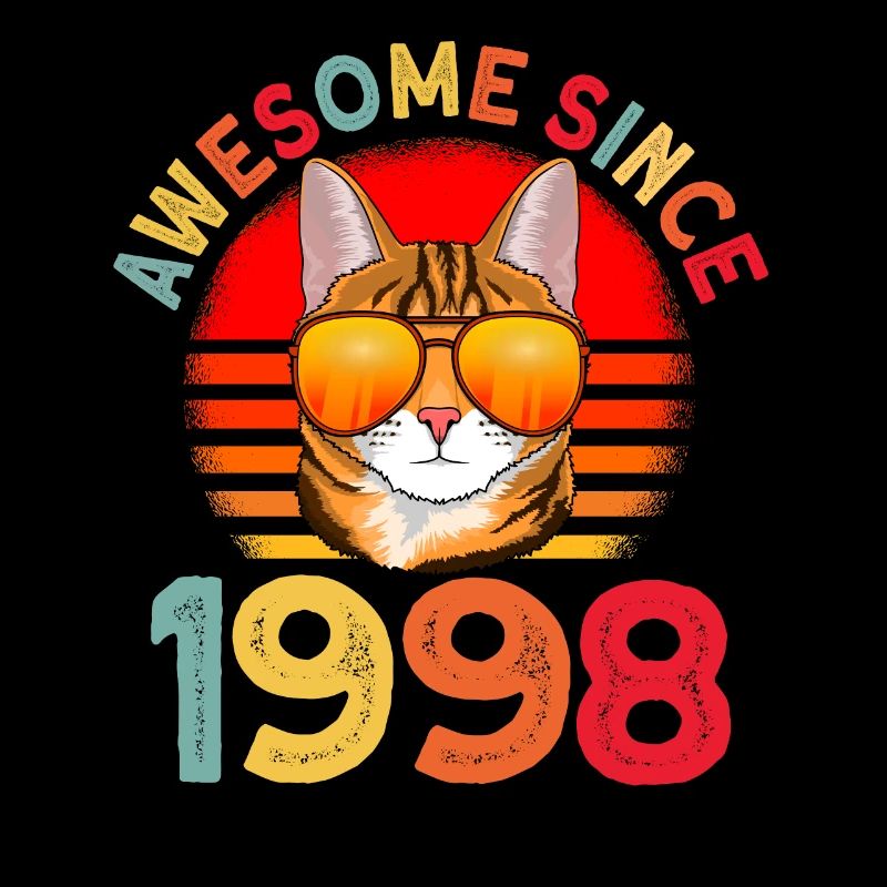 Awesome since 1998 Cat 24th Birthday Gift