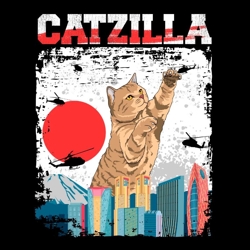 Catzilla Retro Cat Cat Lovers