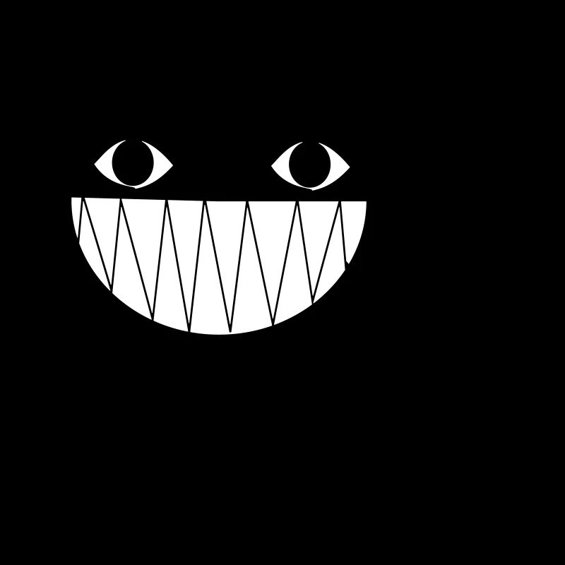 Laughing cat with teeth