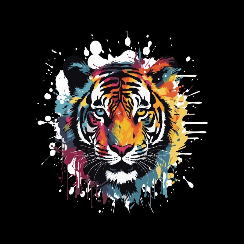 Tiger Tier Pop Art Kopf