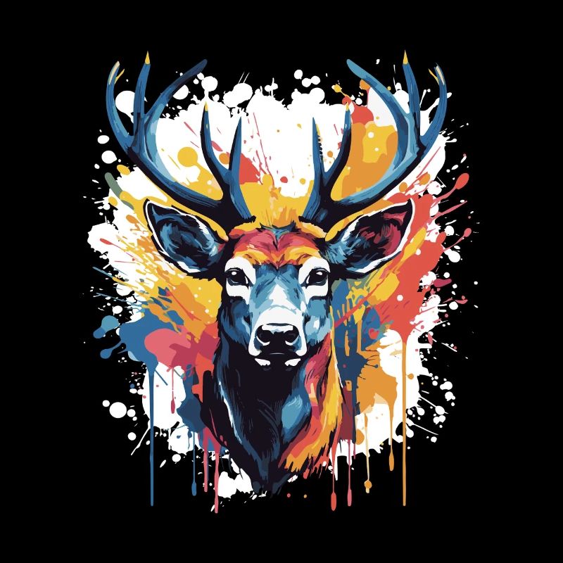 Hirsch Tier Pop Art Kopf