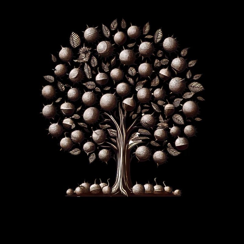 Splendeur de châtaignier d’automne : un arbre plein de