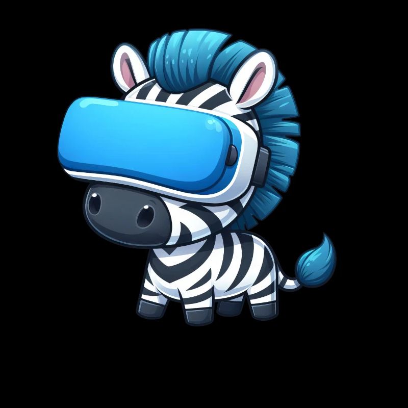 Zebra VR-Gamer: Digitales Abenteuer