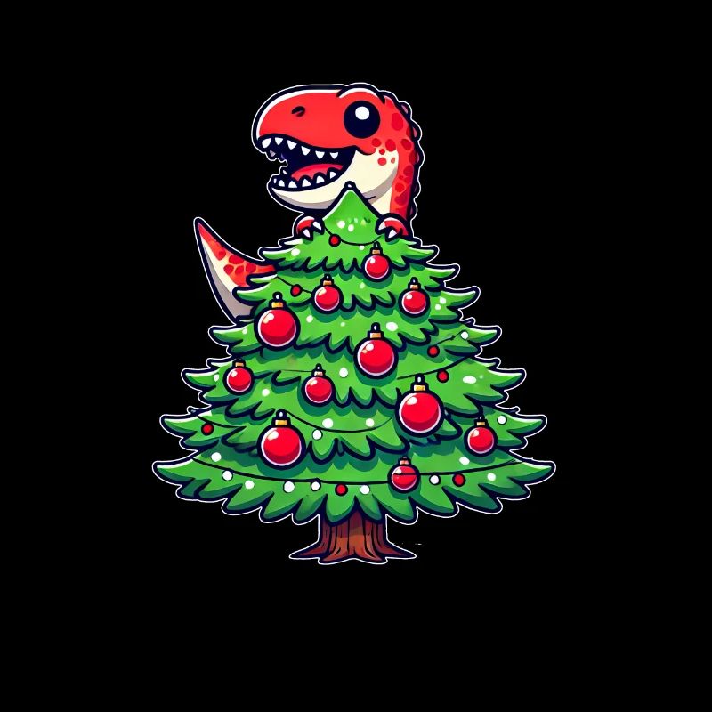 Bande dessinée mignonne T-Rex Noël