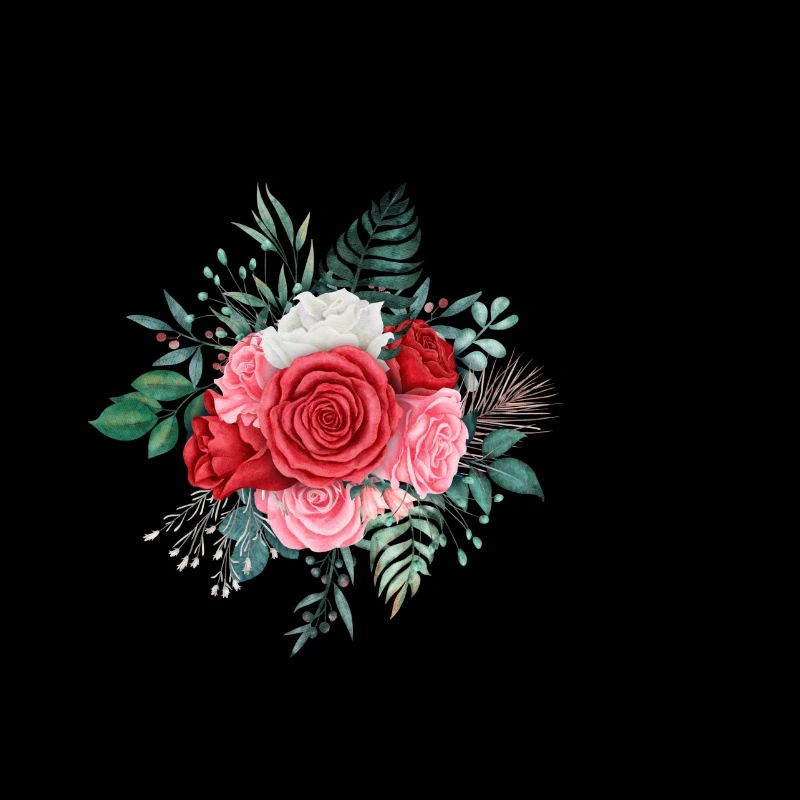 Red Floral Letter E