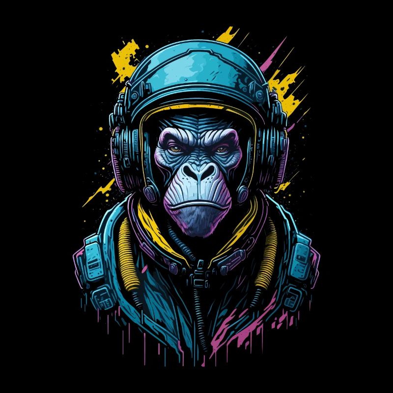 Singe en combinaison d’astronaute | Pilote spatial